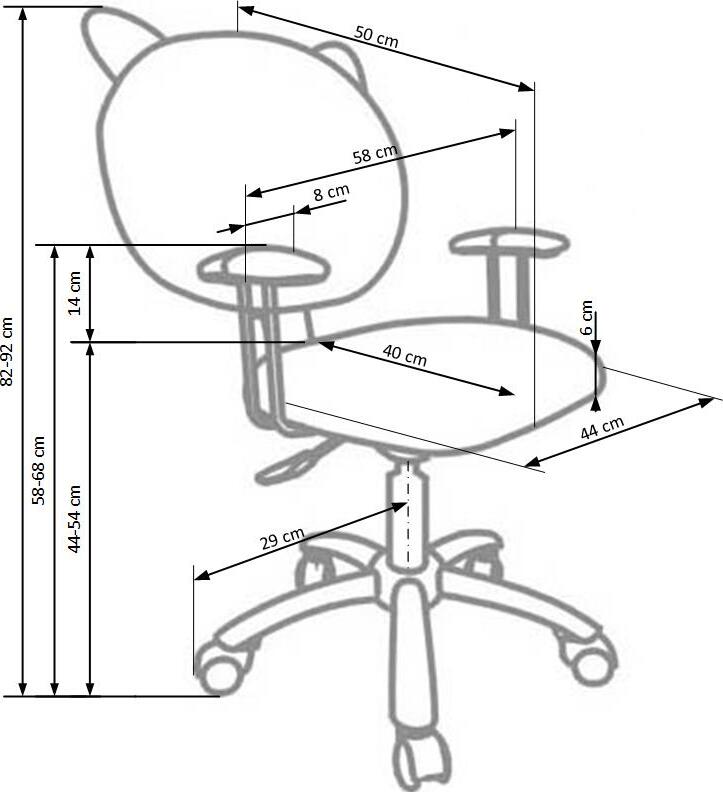 Office Chair East Altrincham | size: Width: 52cm, Height: 92cm, Depth: 52cm | color: Yellow | image: 3 | variant: 1007005