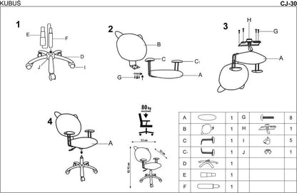 Office Chair East Altrincham | size: Width: 52cm, Height: 92cm, Depth: 52cm | color: Yellow | image: 4 | variant: 1007005
