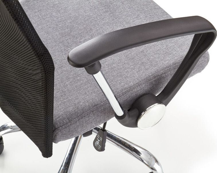 Office Chair East Bishop Auckland | size: Width: 61cm, Height: 120cm, Depth: 63cm | color: Black/Grey | image: 6 | variant: 1007010
