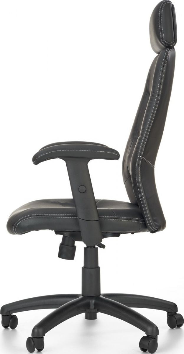 Office Chair East Greenock | size: Width: 66cm, Height: 125cm, Depth: 49cm | color: Black | image: 2 | variant: 1007023