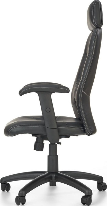 Office Chair East Greenock | size: Width: 66cm, Height: 125cm, Depth: 49cm | color: Black | image: 2 | variant: 1007023