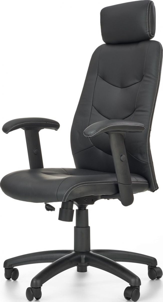 Office Chair East Greenock | size: Width: 66cm, Height: 125cm, Depth: 49cm | color: Black | image: 3 | variant: 1007023