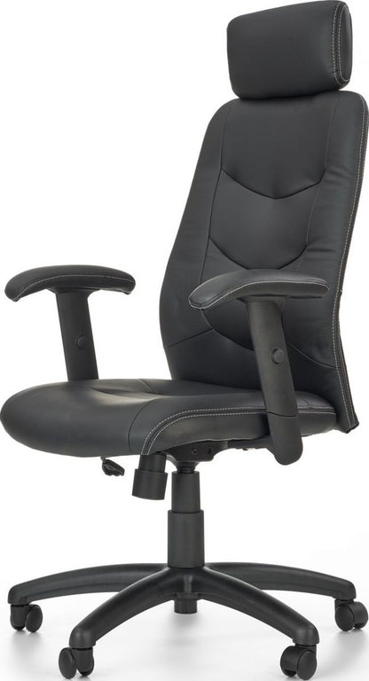 Office Chair East Greenock | size: Width: 66cm, Height: 125cm, Depth: 49cm | color: Black | image: 3 | variant: 1007023
