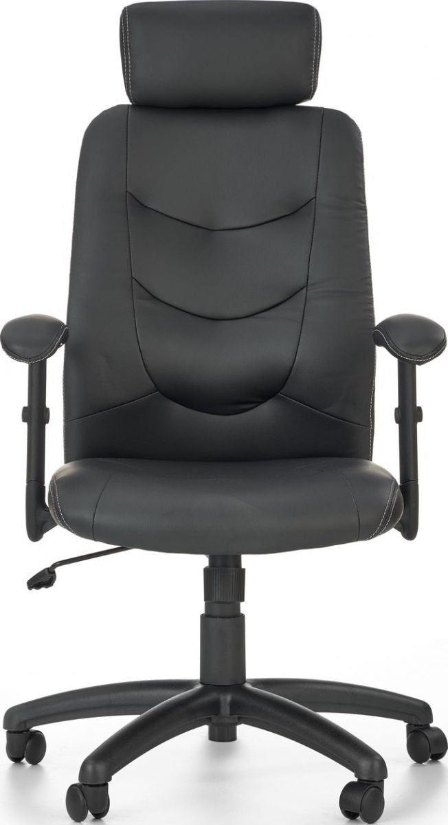 Office Chair East Greenock | size: Width: 66cm, Height: 125cm, Depth: 49cm | color: Black | image: 5 | variant: 1007023