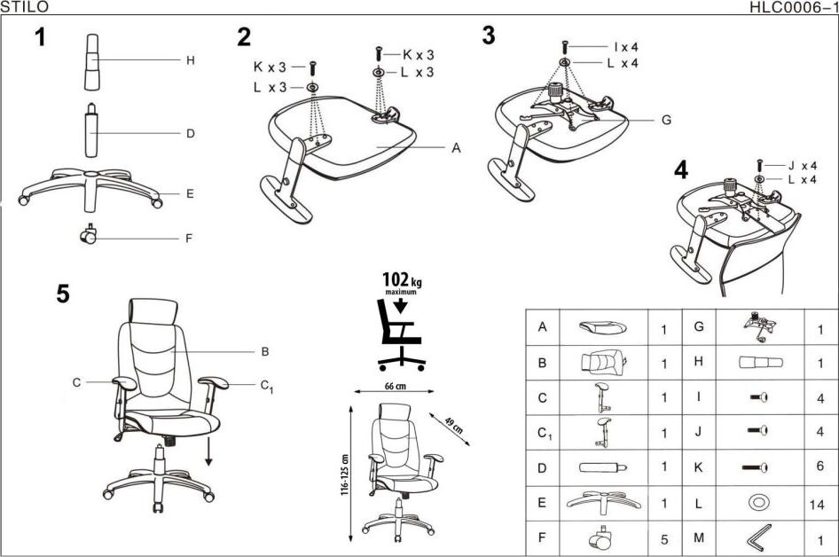 Office Chair East Greenock | size: Width: 66cm, Height: 125cm, Depth: 49cm | color: Black | image: 6 | variant: 1007023