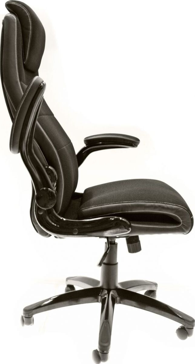 Office Chair East Grindavik | size: Width: 68cm, Height: 113-121cm, Depth: 72cm | color: Black | image: 2 | variant: 1005932