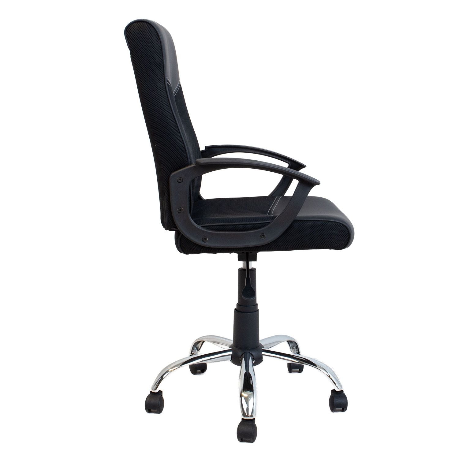 Office Chair East Padua | size: Width: 64cm, Height: 112cm, Depth: 58.5cm | color: Black | image: 2 | variant: 1006476