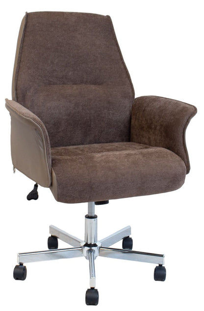 Office Chair East Pisa | size: Width: 63cm, Height: 101cm, Depth: 68cm | color: Brown | image: 0 | variant: 1006475