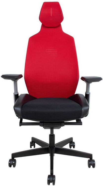 Office Chair East Porto | size: Width: 70cm, Height: 139cm, Depth: 71cm | color: Black/Red | image: 2 | variant: 1006205