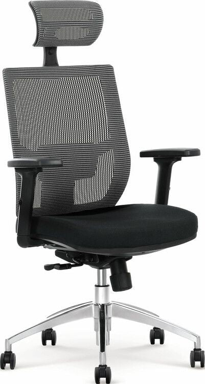 Office Chair East Rawtenstall | size: Width: 68cm, Height: 130cm, Depth: 60cm | color: Gray | image: 1 | variant: 1007039