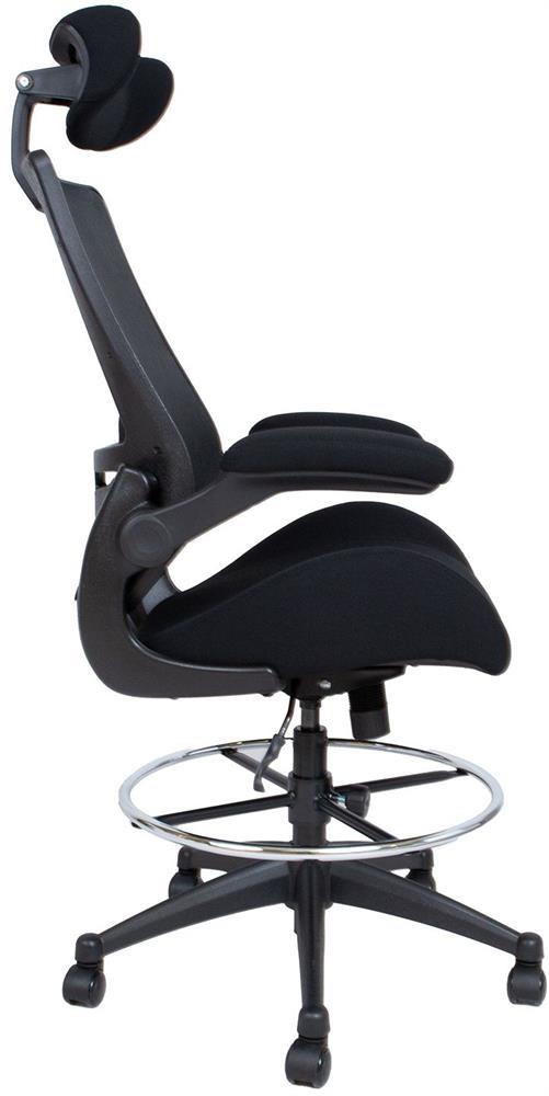 Office Chair East Sarajevo | size: Width: 70cm, Height: 153.5cm, Depth: 71cm | color: Black | image: 3 | variant: 1006206