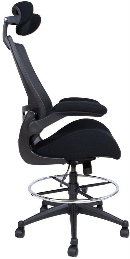 Office Chair East Sarajevo | size: Width: 70cm, Height: 153.5cm, Depth: 71cm | color: Black | image: 3 | variant: 1006206