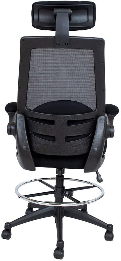 Office Chair East Sarajevo | size: Width: 70cm, Height: 153.5cm, Depth: 71cm | color: Black | image: 4 | variant: 1006206