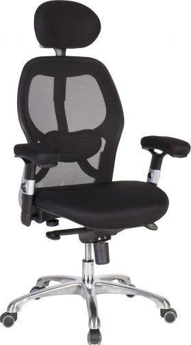 Office Chair East Selfoss | size: Width: 67cm, Height: 116-126cm, Depth: 62cm | color: Black | image: 1 | variant: 1005931