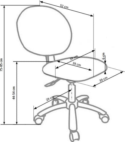 Office Chair East Wigan | size: Width: 52cm, Height: 85cm, Depth: 39cm | color: Green | image: 4 | variant: 1007001