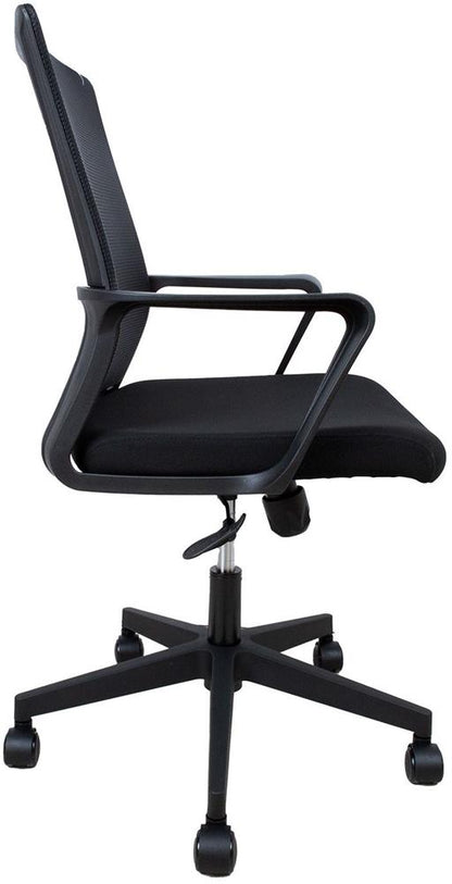 Office Chair Emma | size: Width: 57cm, Height: 104cm, Depth: 65cm | color: Black | image: 3 | variant: 1016781