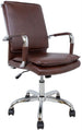Office Chair Fishguard | size: Width: 54.5cm, Height: 104cm, Depth: 63cm | color: Brown | image: 1 | variant: 1001292