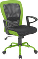 Office Chair Flint | size: Width: 60cm, Height: 91-98.5cm, Depth: 57cm | color: Green | image: 1 | variant: 1001189