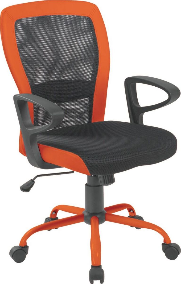Office Chair Flint | size: Width: 60cm, Height: 91-98.5cm, Depth: 57cm | color: Orange | image: 1 | variant: 1001188