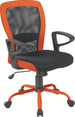 Office Chair Flint | size: Width: 60cm, Height: 91-98.5cm, Depth: 57cm | color: Orange | image: 1 | variant: 1001188