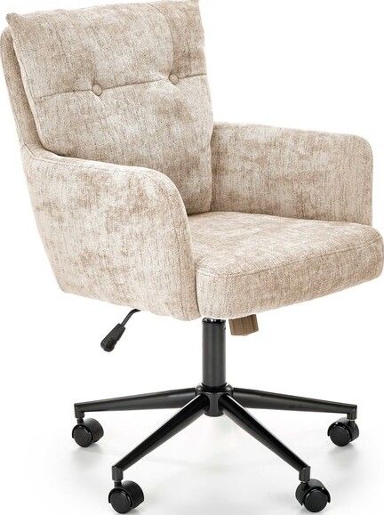 Office Chair Flores | size: Width: 59cm, Height: 102cm, Depth: 70cm | color: Beige | image: 1 | variant: 1005102