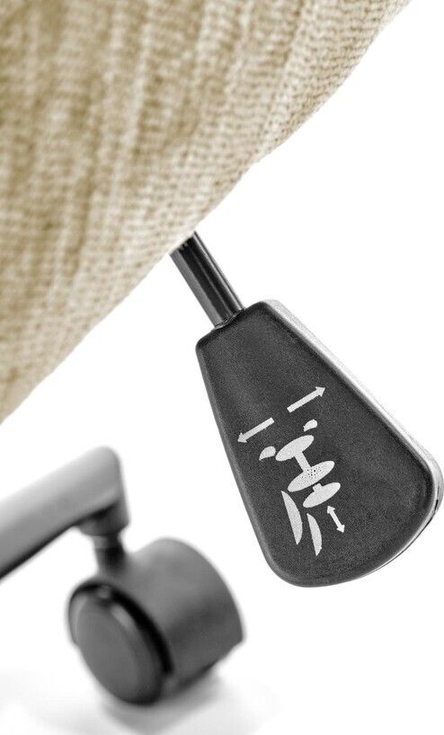 Office Chair Flores | size: Width: 59cm, Height: 102cm, Depth: 70cm | color: Beige | image: 7 | variant: 1005102