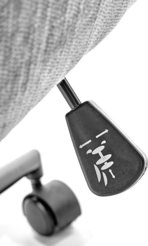 Office Chair Flores | size: Width: 59cm, Height: 102cm, Depth: 70cm | color: Gray | image: 6 | variant: 1005101