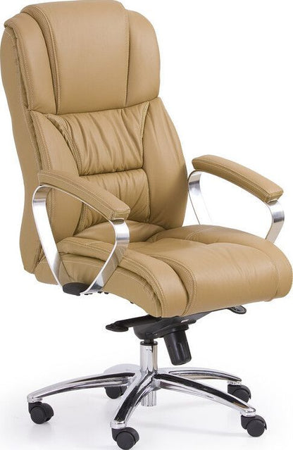 Office Chair Foster | size: Width: 68cm, Height: 118cm, Depth: 54cm | color: Brown | image: 1 | variant: 1005105
