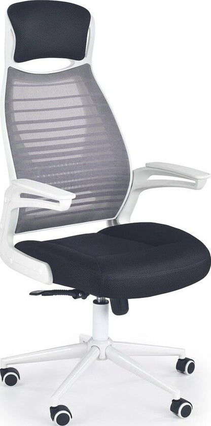 Office Chair Franklin | size: Width: 60cm, Height: 124cm, Depth: 65cm | color: Gray | image: 1 | variant: 1011558