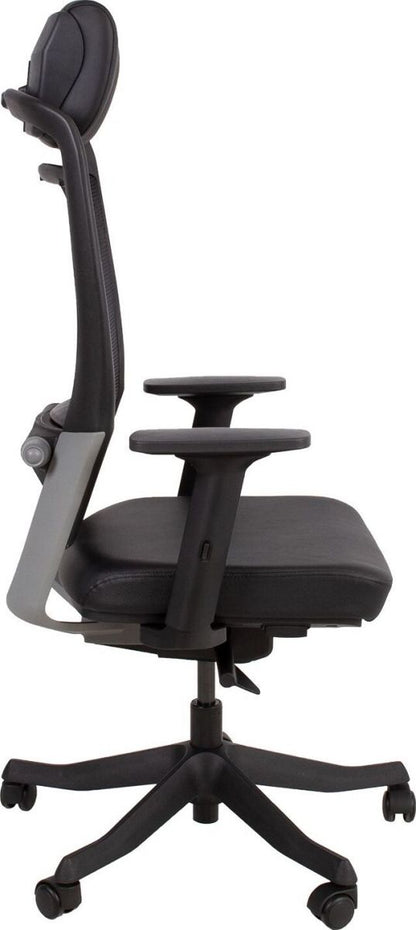 Office Chair Fulkrum | size: Width: 62cm, Height: 129cm, Depth: 70cm | color: Black | image: 3 | variant: 1005258
