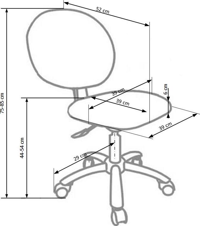 Office Chair Gol | size: Width: 52cm, Height: 85cm, Depth: 39cm | color: Green | image: 4 | variant: 1011528