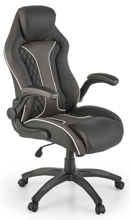 Office Chair Hamlet | size: Width: 65cm, Height: 117cm, Depth: 70cm | color: Black/Grey | image: 1 | variant: 1014092