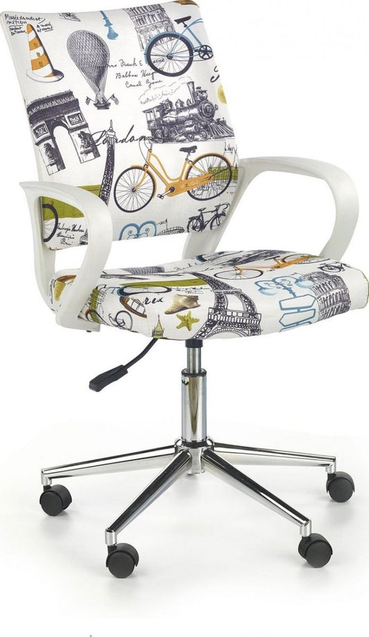 Office Chair Ibis | size: Width: 53cm, Height: 100cm, Depth: 59cm | color: Multicolored | image: 1 | variant: 1005124