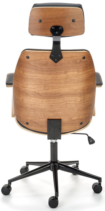 Office Chair Ignazio 1 | size: Width: 62cm, Height: 129cm, Depth: 70cm | color: Brown/Black | image: 2 | variant: 1016856