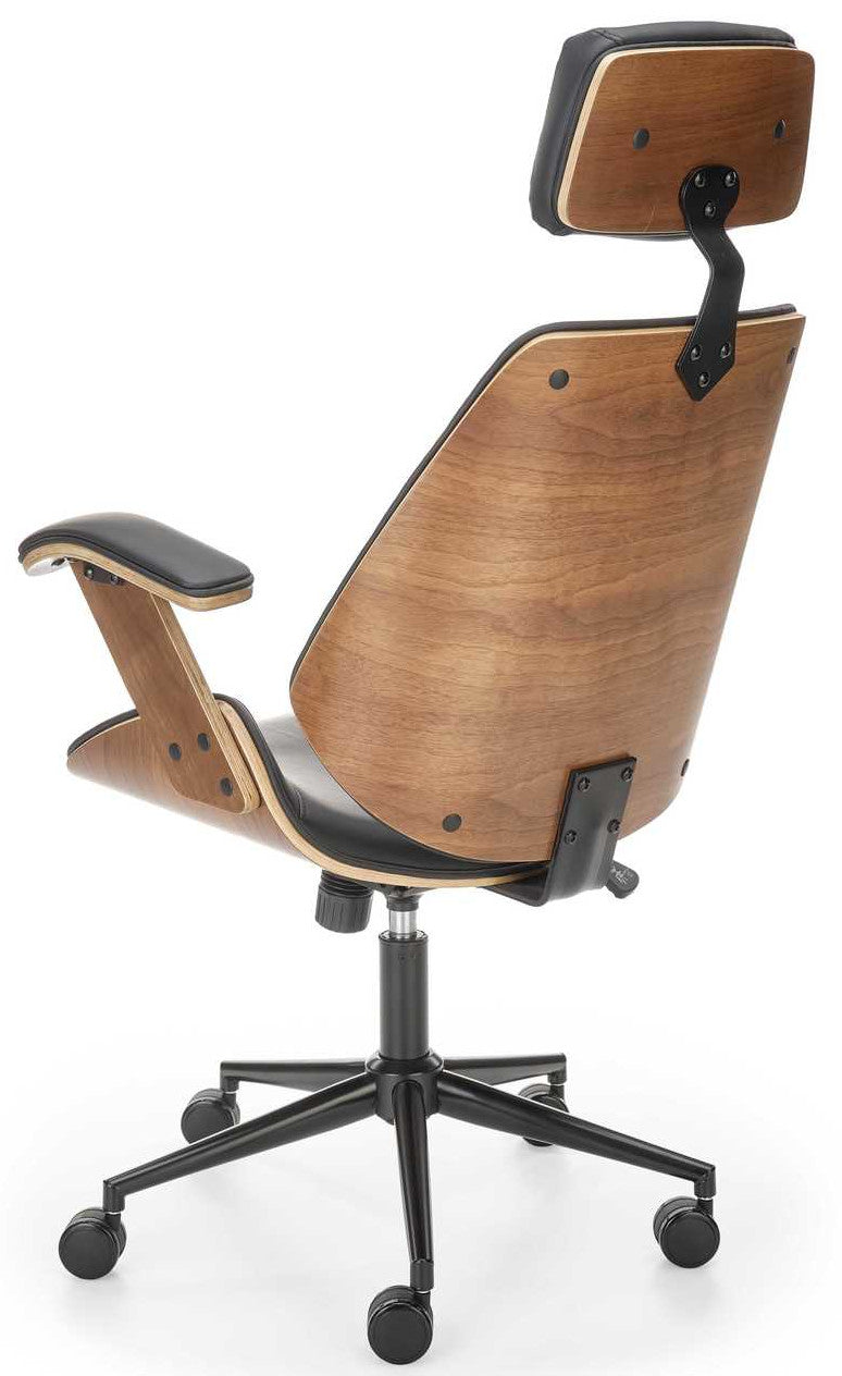 Office Chair Ignazio 1 | size: Width: 62cm, Height: 129cm, Depth: 70cm | color: Brown/Black | image: 3 | variant: 1016856