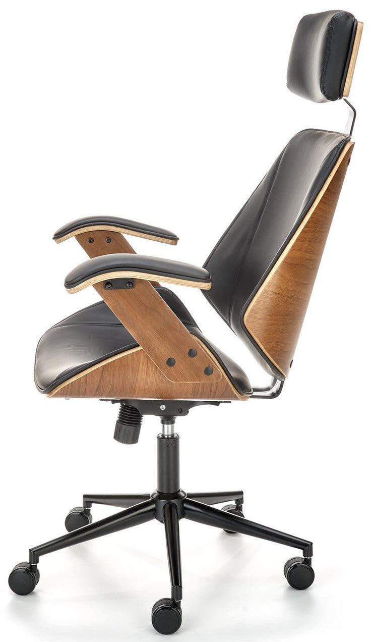 Office Chair Ignazio 1 | size: Width: 62cm, Height: 129cm, Depth: 70cm | color: Brown/Black | image: 4 | variant: 1016856