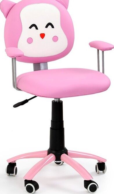 Office Chair Kitty | size: Width: 54cm, Height: 86cm, Depth: 49cm | color: Pink | image: 1 | variant: 1011530