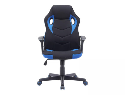 Office Chair Lancaster | size: Width: 63cm, Height: 114cm, Depth: 48cm | color: Black/Blue | image: 3 | variant: 1004133