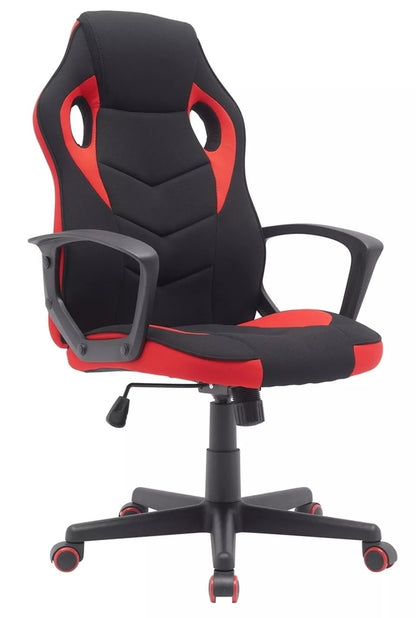 Office Chair Lancaster | size: Width: 63cm, Height: 114cm, Depth: 48cm | color: Black/Red | image: 0 | variant: 1004132