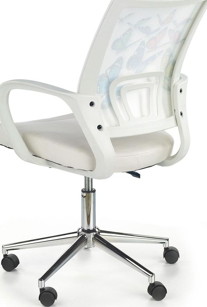 Office Chair Lecco | size: Width: 53cm, Height: 100cm, Depth: 59cm | color: White/Multicolor | image: 2 | variant: 1002913