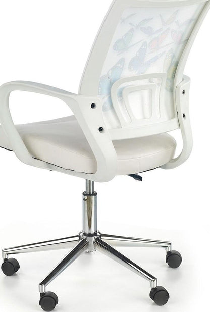 Office Chair Lecco | size: Width: 53cm, Height: 100cm, Depth: 59cm | color: White/Multicolor | image: 2 | variant: 1002913