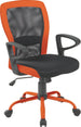 Office Chair Leno | size: Width: 60cm, Height: 91-98.5cm, Depth: 57cm | color: Orange | image: 1 | variant: 1005271