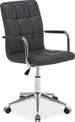 Office Chair Lisburn | size: Width: 51cm, Height: 87-97cm, Depth: 40cm | color: Black | image: 1 | variant: 1004146