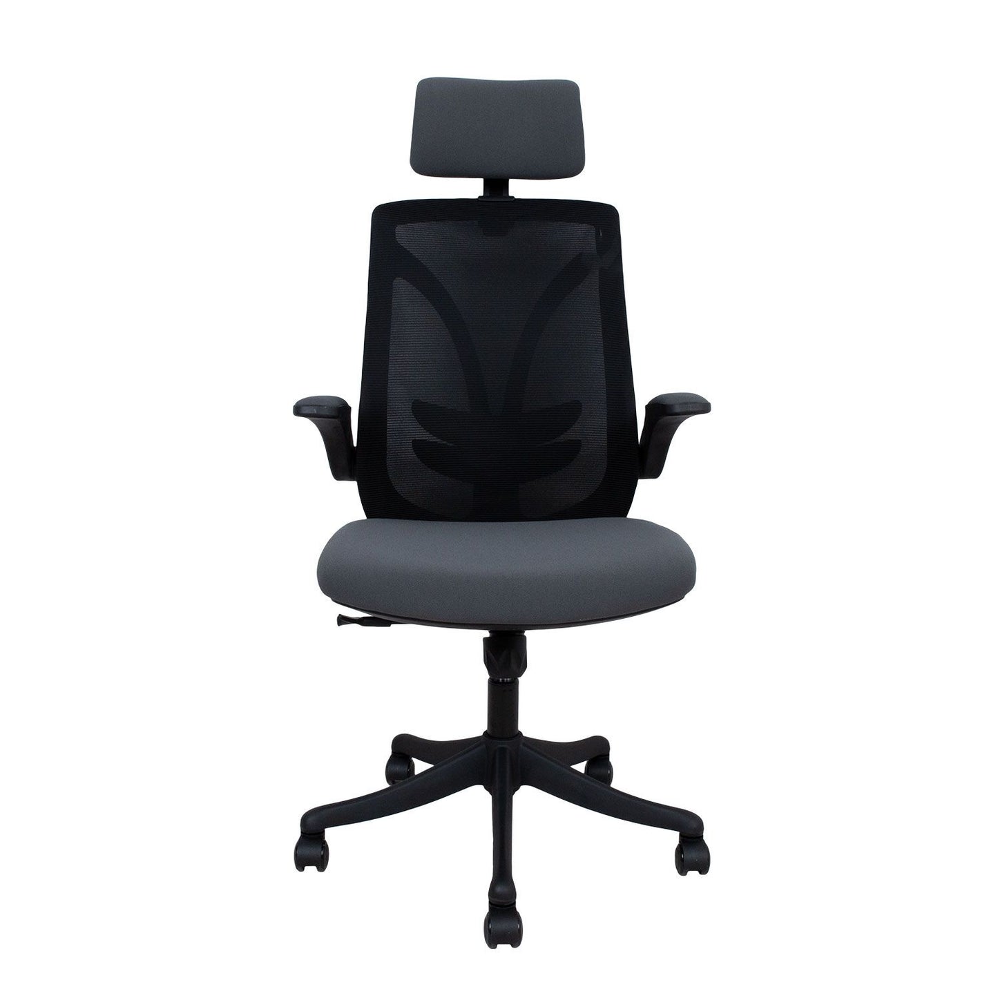 Office Chair Llandeilo | size: Width: 64cm, Height: 126cm, Depth: 62.5cm | color: Black/Grey | image: 1 | variant: 1001247
