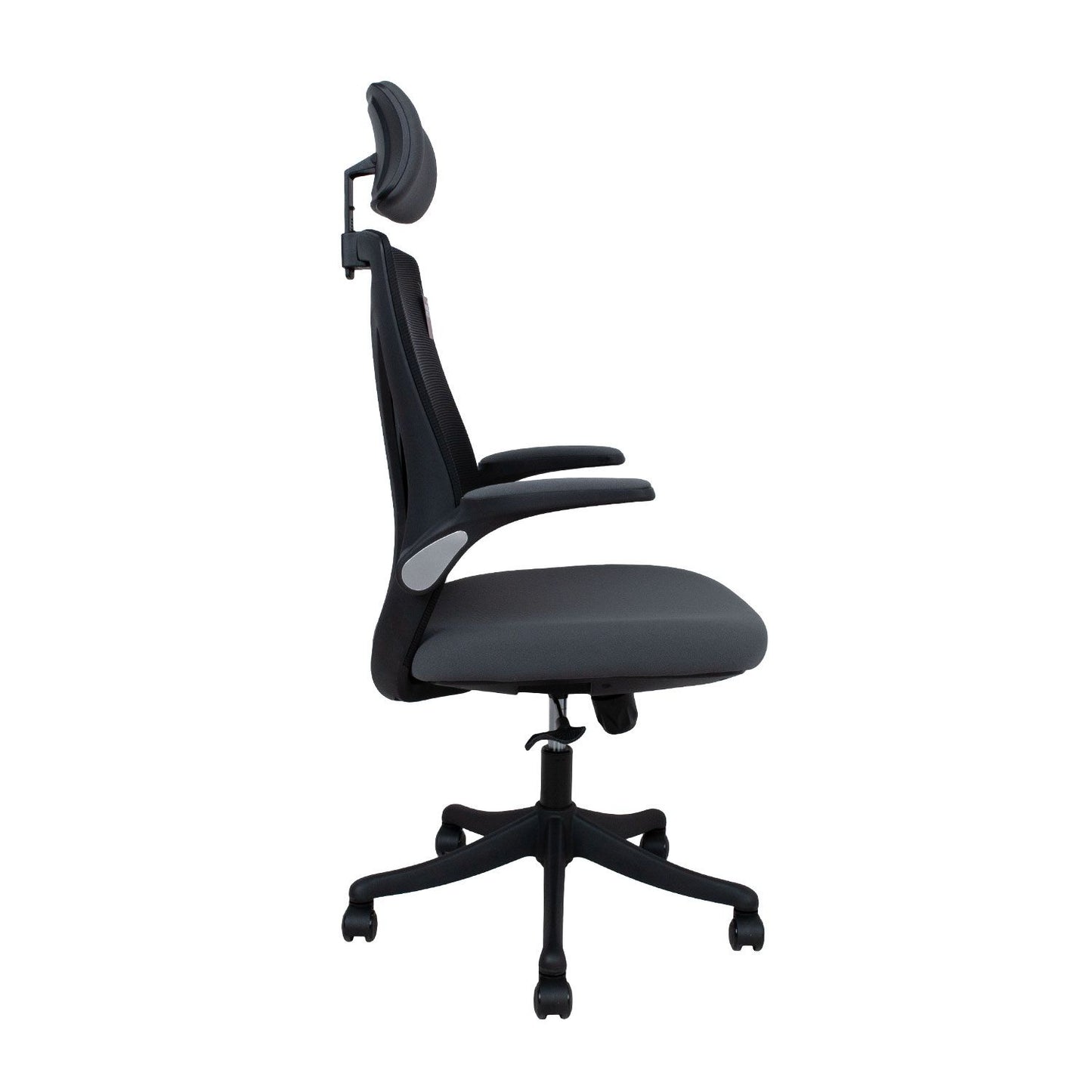 Office Chair Llandeilo | size: Width: 64cm, Height: 126cm, Depth: 62.5cm | color: Black/Grey | image: 2 | variant: 1001247
