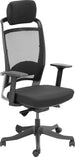Office Chair Llangollen | size: Width: 62cm, Height: 129cm, Depth: 70cm | color: Black/Grey | image: 1 | variant: 1001174