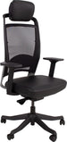 Office Chair Llangollen | size: Width: 62cm, Height: 129cm, Depth: 70cm | color: Black | image: 1 | variant: 1001175