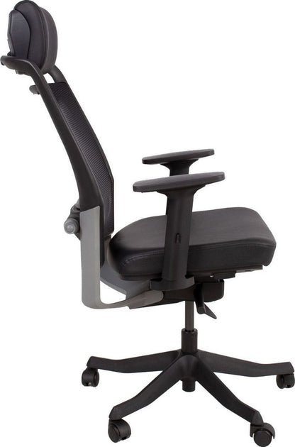 Office Chair Llangollen | size: Width: 62cm, Height: 129cm, Depth: 70cm | color: Black | image: 5 | variant: 1001175
