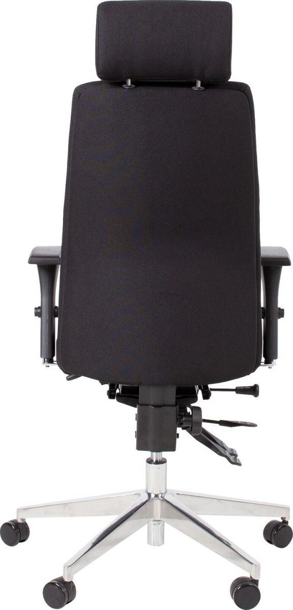 Office Chair Llanidloes | size: Width: 60cm, Height: 114-123cm, Depth: 70cm | color: Black | image: 4 | variant: 1001238