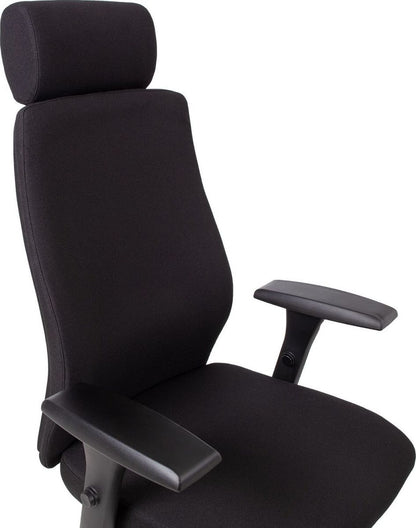 Office Chair Llanidloes | size: Width: 60cm, Height: 114-123cm, Depth: 70cm | color: Black | image: 6 | variant: 1001238